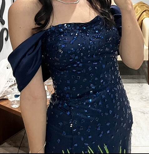 Diğer Lacivert gece elbisesi