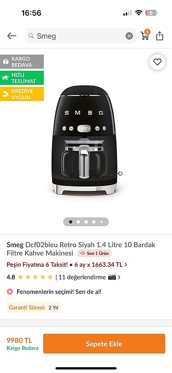 Smeg kahve