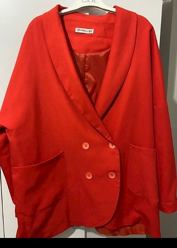 Kırmızı  Kadın Blazer Ceket - Görsel 2