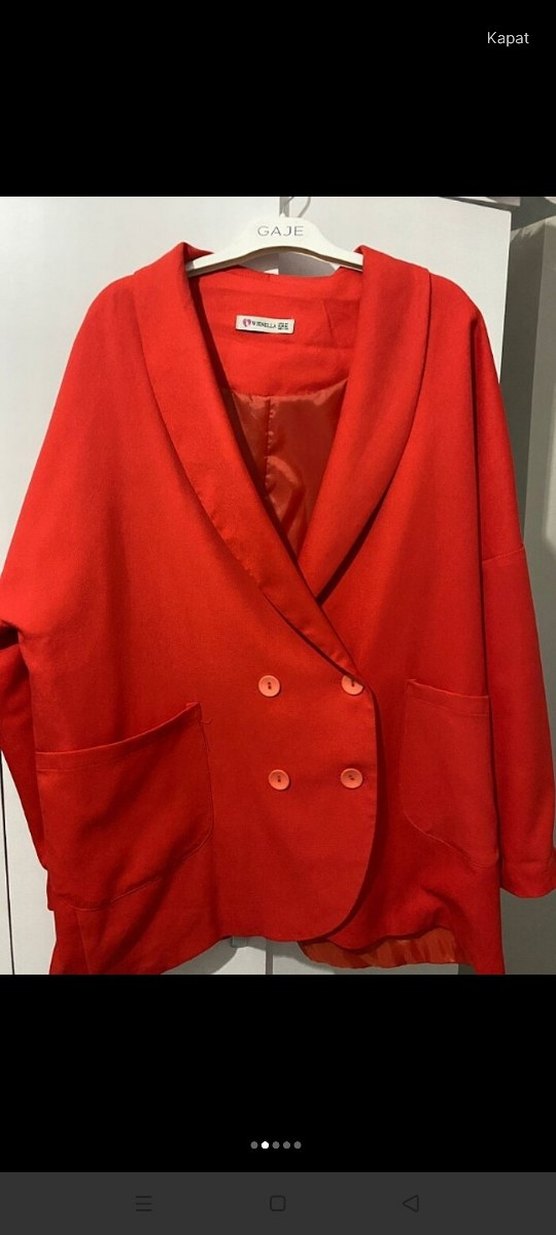 Kırmızı  Kadın Blazer Ceket - Görsel 2