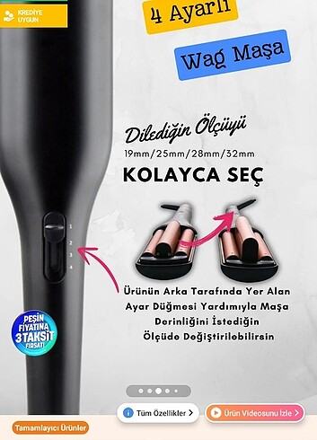  Beden 4 ayarlı Wag maşa 