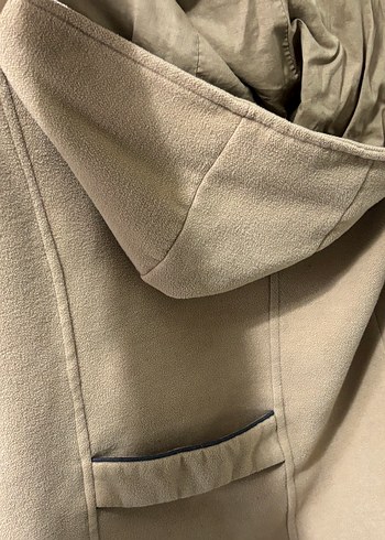 Bej Midi Düğmeli kadın Kabanı - Görsel 6