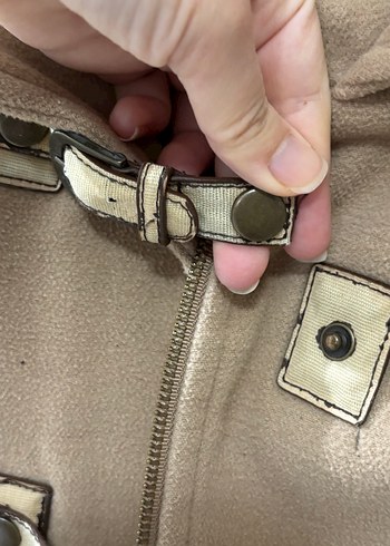 Bej Midi Düğmeli kadın Kabanı - Görsel 4