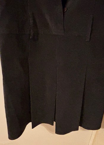 Düğmeli Uzun Kadın Süet Kaban - Görsel 7