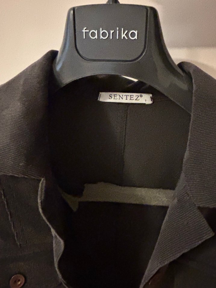 Düğmeli Uzun Kadın Süet Kaban - Görsel 4