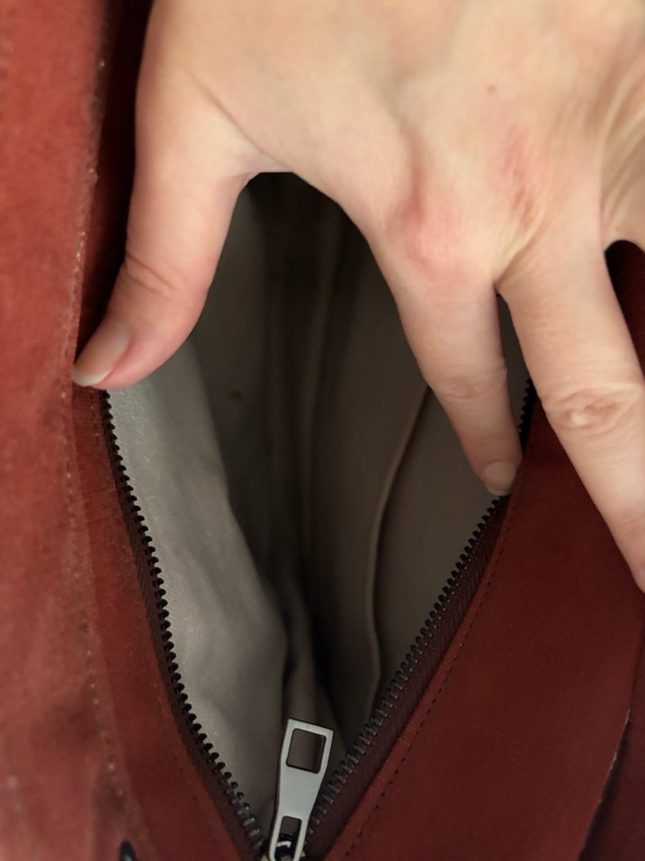 Bordo Kadın Kumaş Çanta Tokalı - Görsel 2