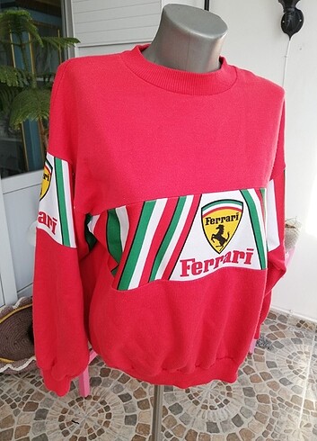 s Beden Vintage sveatşört Ferrari kırmızı 