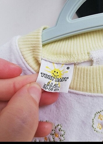 Yenidoğan Beden sarı Renk Yenidoğan bebek sarı hayvanlı ayaklı tulum zıbın iki tane