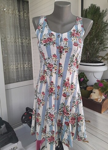 American Retro Vintage el emeği elbise çiçekli pamuklu sundress gül bornoz mode