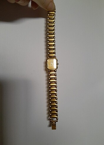 Vintage kadın kol saati altın kaplama 24 karat