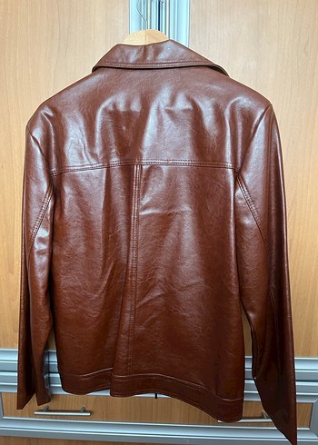 Erkek Kahverengi Deri Ceket - Görsel 4