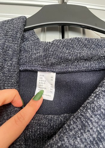 Gri Yüksek Yakalı Kadın Triko Kazak - Görsel 3