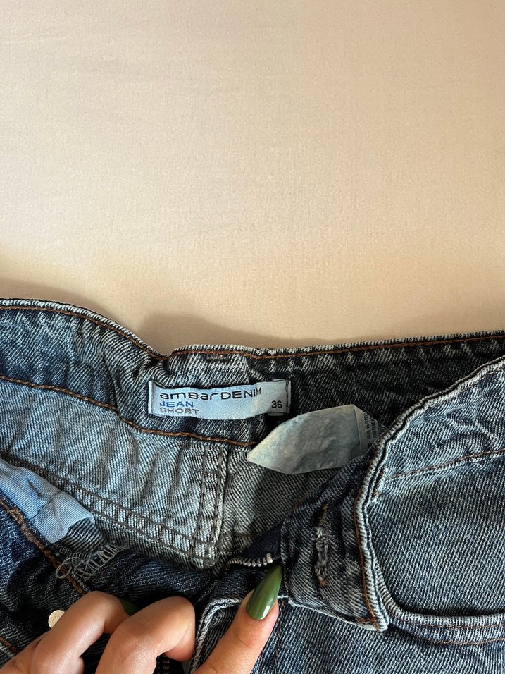 Kadın Denim Mini Şort - Görsel 2