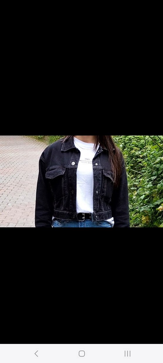 Bershka Kadın Uzun Kollu Denim Ceket - Görsel 2