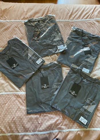 Diğer Gri Baskılı Oversize Erkek Tişört