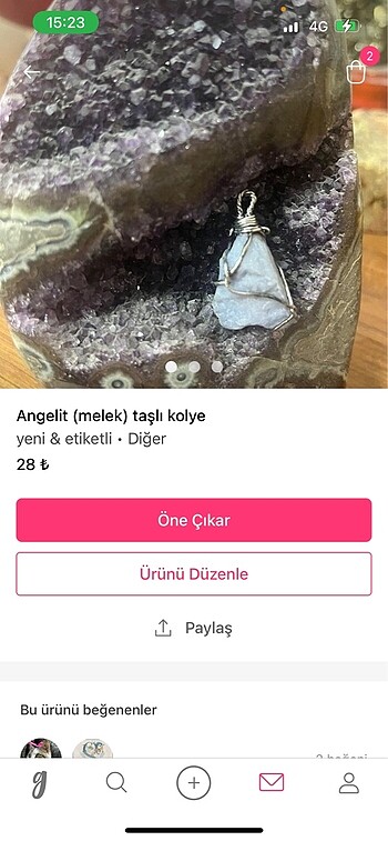 2 adet kolye