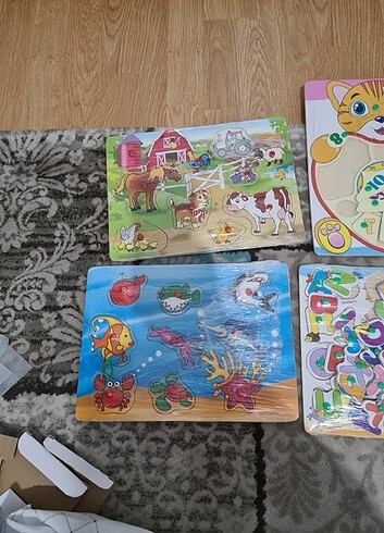  Beden Renk Ahsap egitici puzzle