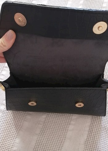 Klasik Siyah Deri Kadın Çanta - Görsel 4