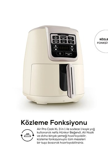 Karaca Air Pro Cook 3 in 1 XL Ev Yemeği, Közleme, Airfryer - Görsel 6