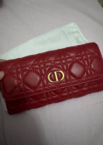 Klasik Kırmızı Deri Düğmeli Kadın Cüzdanı - Görsel 2