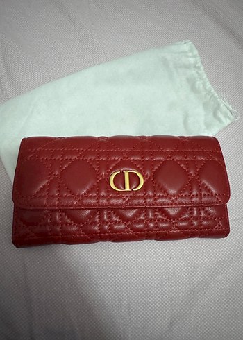 Klasik Kırmızı Deri Düğmeli Kadın Cüzdanı - Görsel 4