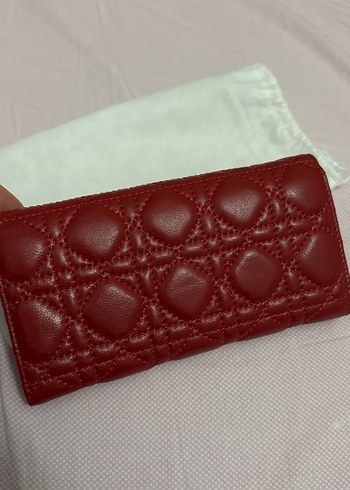 Klasik Kırmızı Deri Düğmeli Kadın Cüzdanı - Görsel 5