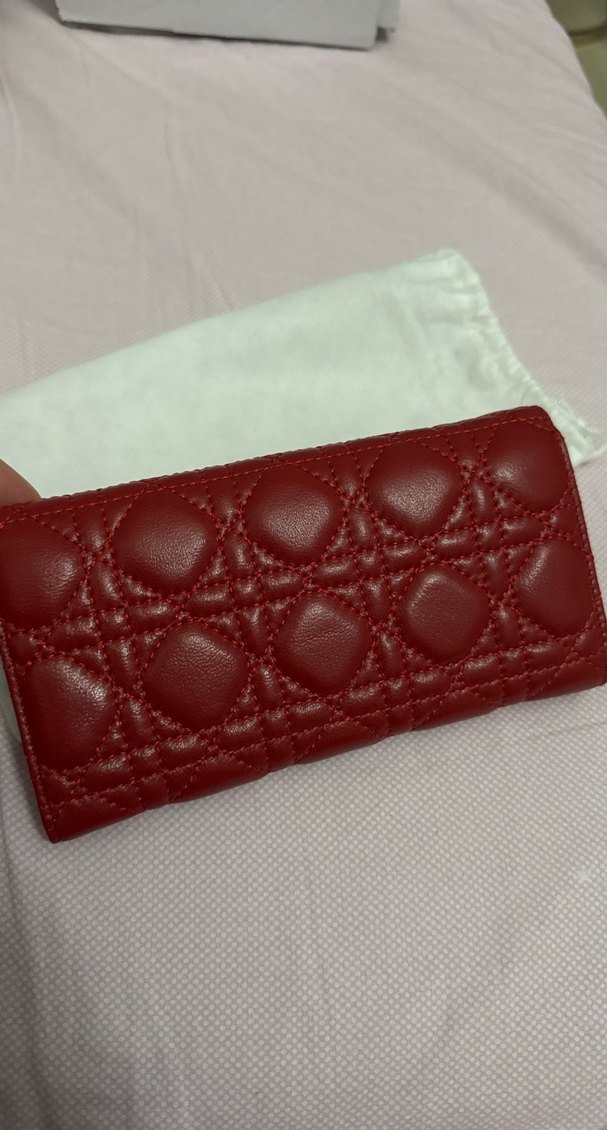 Klasik Kırmızı Deri Düğmeli Kadın Cüzdanı - Görsel 5
