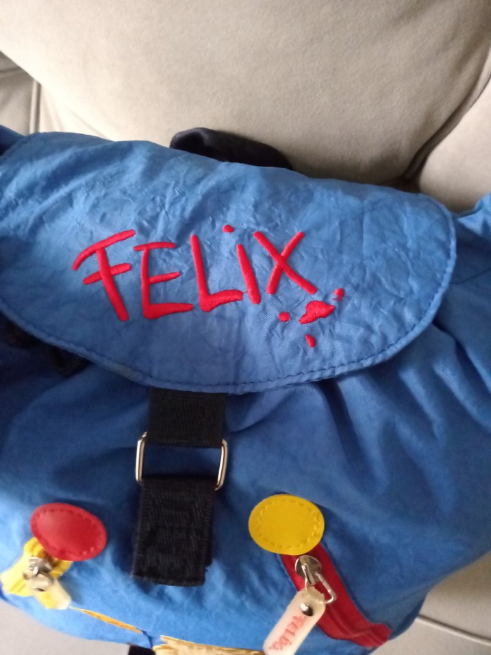 Yurtdışı ürünü Alman Renkli Fermuarlı Mavi Çocuk  Çantası - Görsel 4