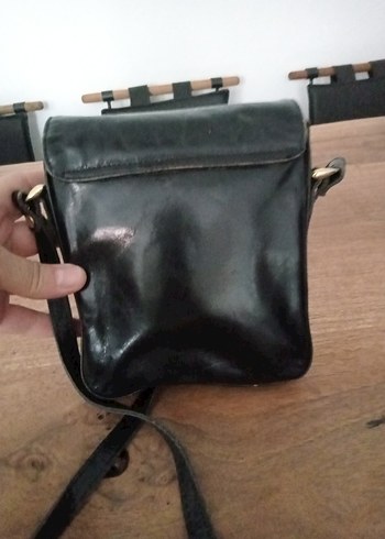 Diğer Kilitli Siyah Deri Kadın Çanta