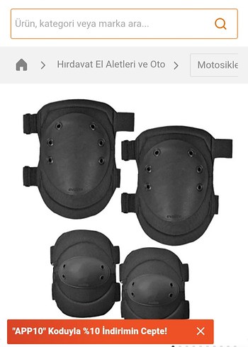 Evolite Siyah Lastik Motosiklet Dizlik Seti - Görsel 2