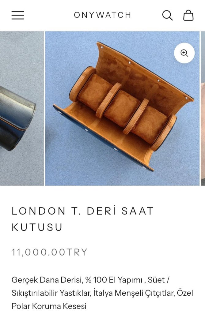 Üçlü Deri Saat Kutusu - Tobacco - Saat Kutusu - Görsel 2