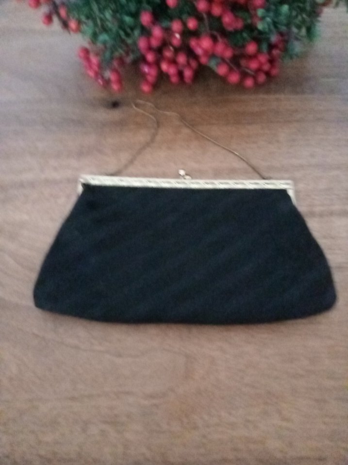 Siyah Nakışlı Vintage Kadın El Çantası - Görsel 5