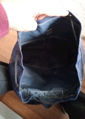 Yurtdışı ürünü Mavi Baskılı Kadın Sırt Çantası - Görsel 8