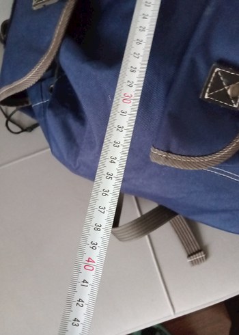 Yurtdışı ürünü Mavi Baskılı Kadın Sırt Çantası - Görsel 6