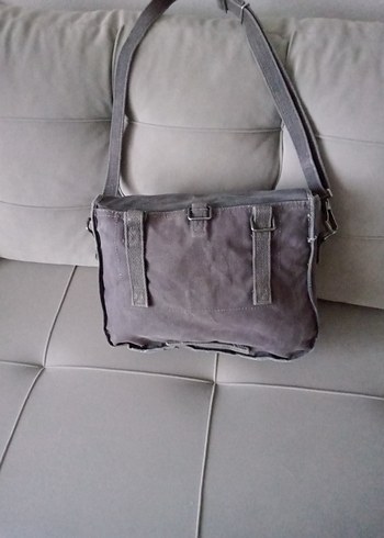 Gri Erkek Omuz Çantası Tokalı - Görsel 2