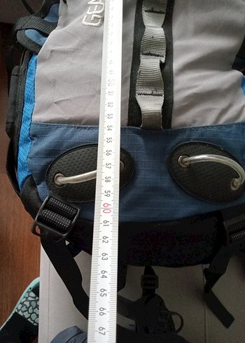 Mavi Gri Fermuarlı Erkek kamp Çantası - Görsel 8