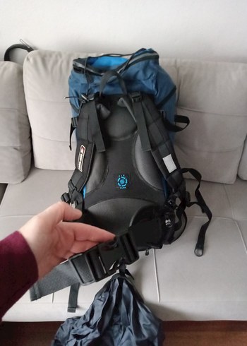 Mavi Gri Fermuarlı Erkek kamp Çantası - Görsel 4