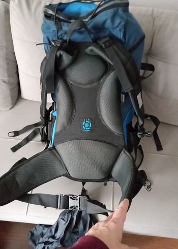 Mavi Gri Fermuarlı Erkek kamp Çantası - Görsel 3