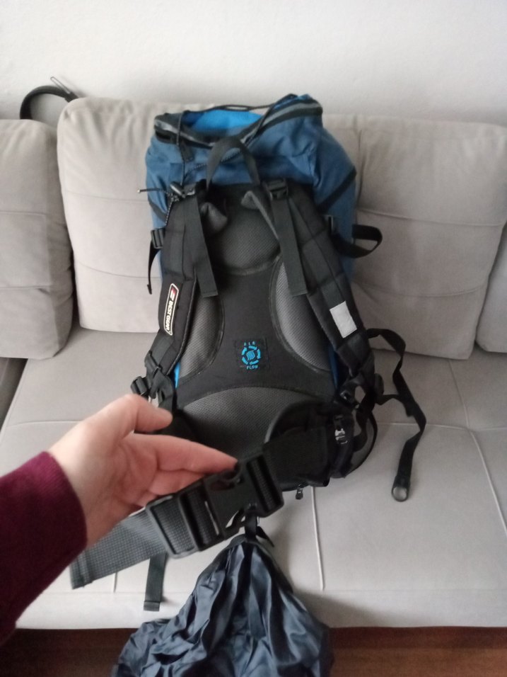 Mavi Gri Fermuarlı Erkek kamp Çantası - Görsel 4