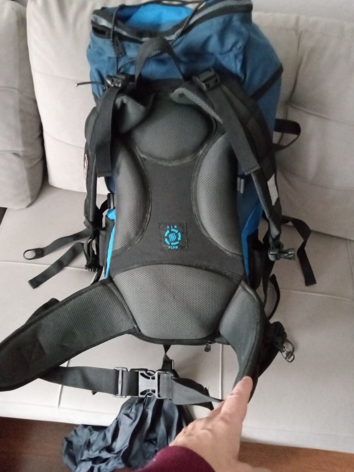 Mavi Gri Fermuarlı Erkek kamp Çantası - Görsel 3