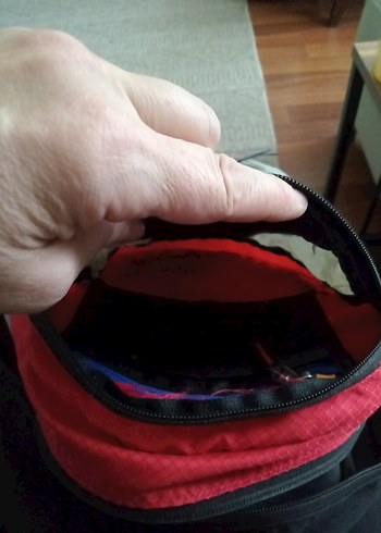 Fermuarlı Kırmızı Gri Erkek Sırt Çantası - Görsel 4