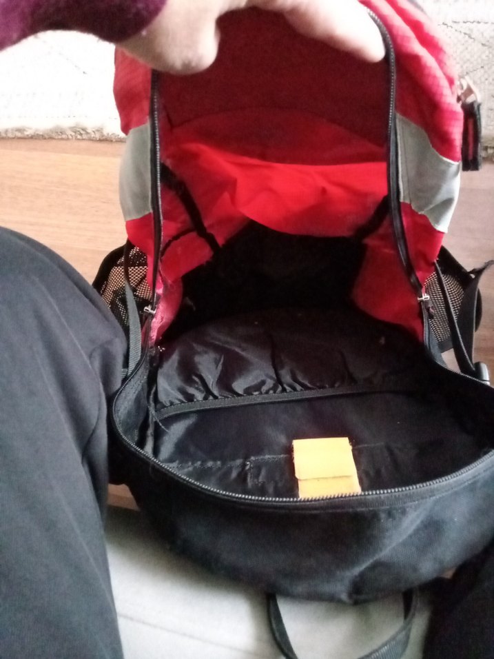 Fermuarlı Kırmızı Gri Erkek Sırt Çantası - Görsel 5