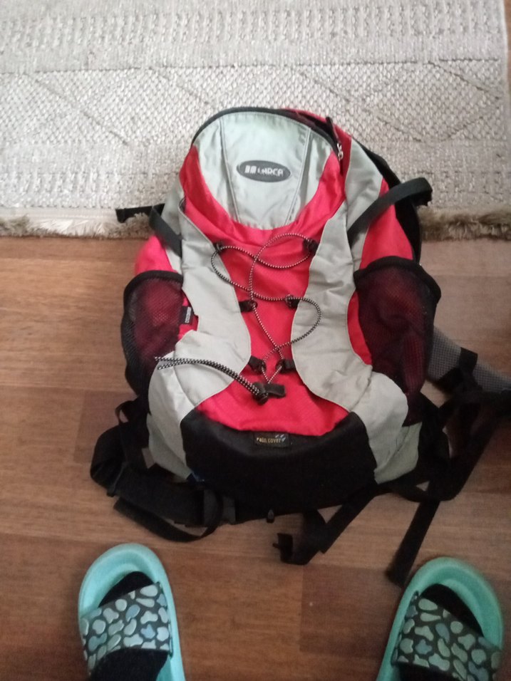 Fermuarlı Kırmızı Gri Erkek Sırt Çantası - Görsel 3