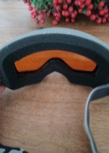 Gri Erkek Kayak Gözlüğü, Baskılı Kayışlı - Görsel 2