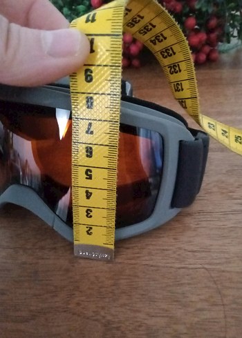 Gri Erkek Kayak Gözlüğü, Baskılı Kayışlı - Görsel 7