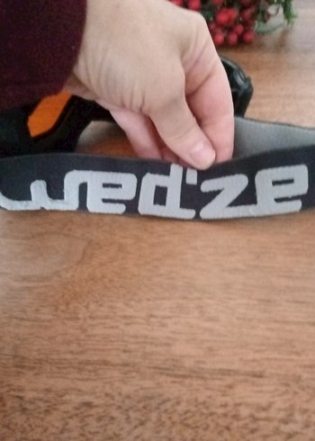 Gri Erkek Kayak Gözlüğü, Baskılı Kayışlı - Görsel 5