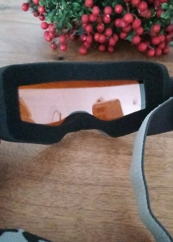 Gri Erkek Kayak Gözlüğü, Baskılı Kayışlı - Görsel 3