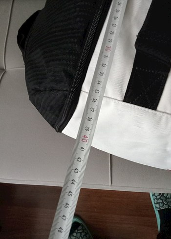 Battal boy Nike Baskılı Beyaz-Siyah Erkek Sırt Çantası - Görsel 6