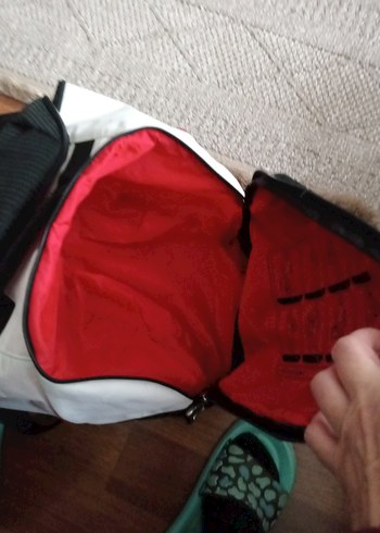 Battal boy Nike Baskılı Beyaz-Siyah Erkek Sırt Çantası - Görsel 5