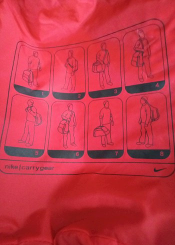 Battal boy Nike Baskılı Beyaz-Siyah Erkek Sırt Çantası - Görsel 8